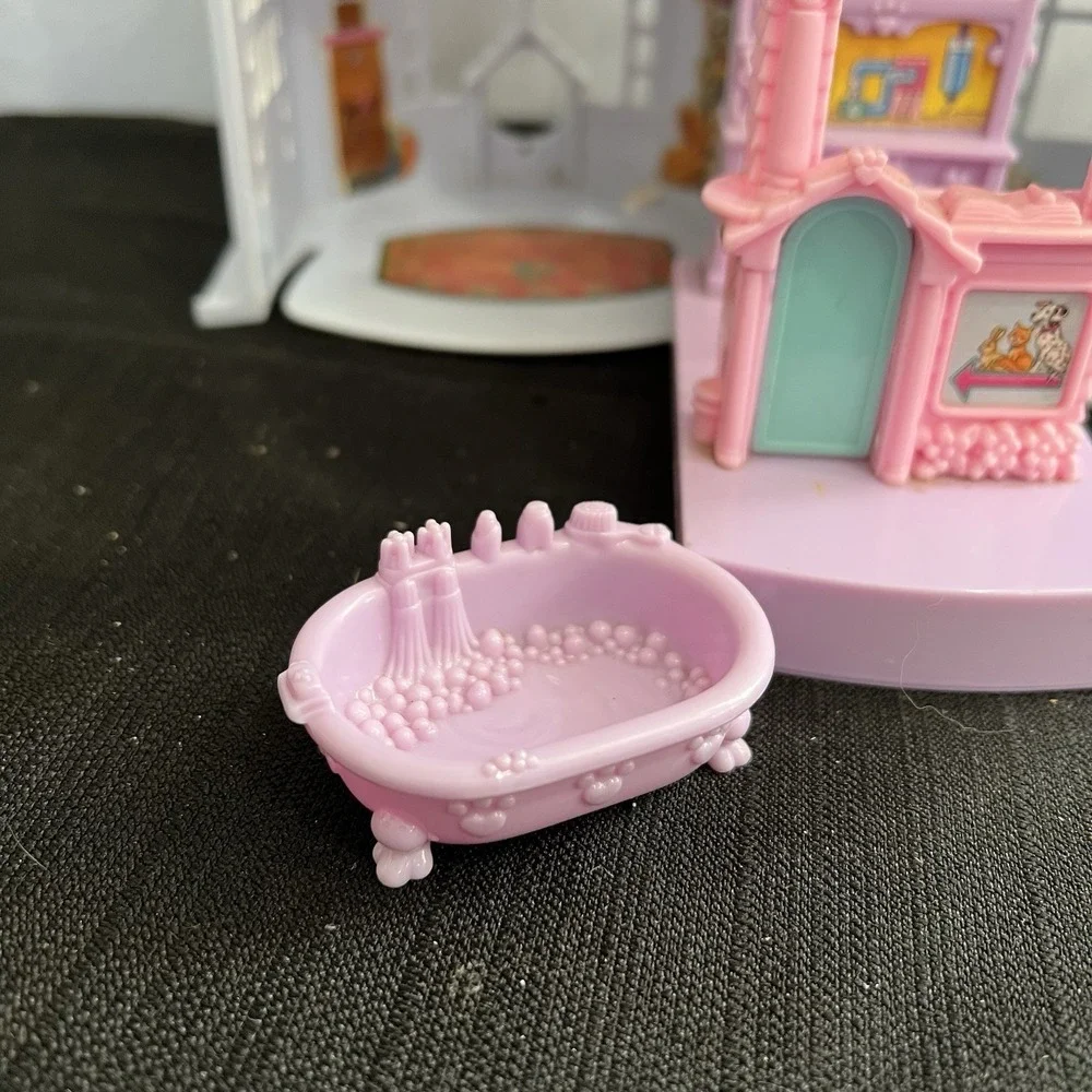 Fisher Price Precious Places Pet Parlor Vintage 1990s Folding Playset‎ Lavender